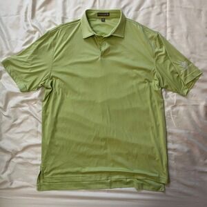 Peter Millar Summer Comfort Golf Polo Shirt River Crest Logo Green